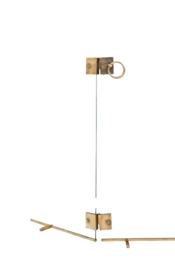 Image 1 of Jacques Adnet. Focolare in vetro e bronzo. 1950s.