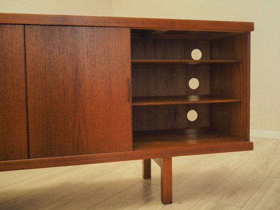 Teak Sideboard With Sliding Doors, Danish Modern Design From The 1960s – Wood (photo 6 of 25)