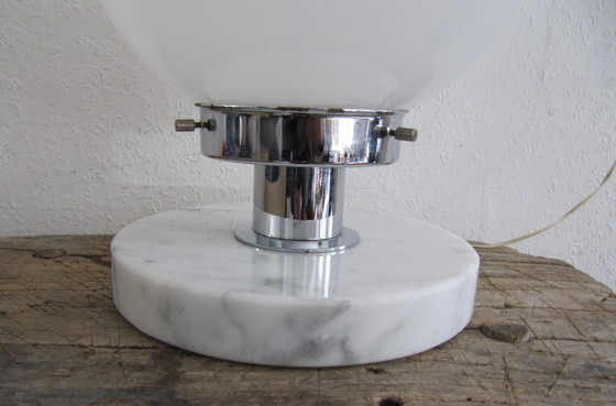 Image 1 of Table lamp Lamp table lamp Mazegga Carlo Nason Murano glass marble chrome Italy 60s