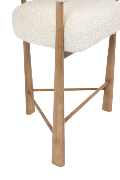 Image 1 of Pair of Bar Stools in Blond Beech. Contemporary work.