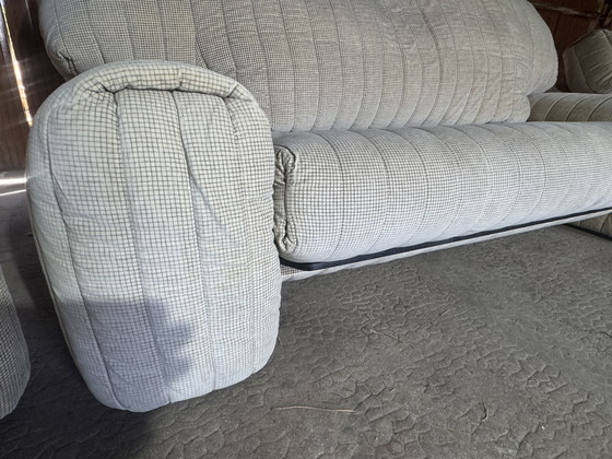 Raro set da soggiorno vintage Ligne Roset – Prodotto in Francia – Divano e 2 poltrone – Anni '70/'80 (photo 6 of 15)