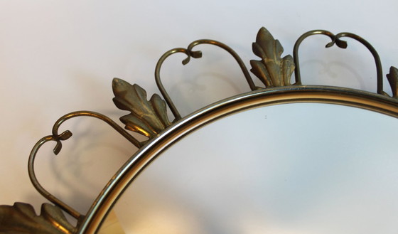 Image 1 of Sun mirror, “Witch’s Eye” in brass, attributed to Maison Deknudt.