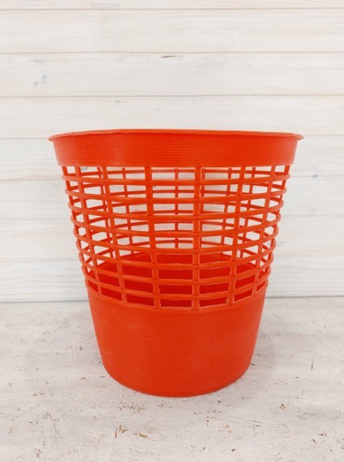 Image 1 of Vintage Orange Papierkorb, Kunststoff-Mülleimer, Retro-Abfallkorb