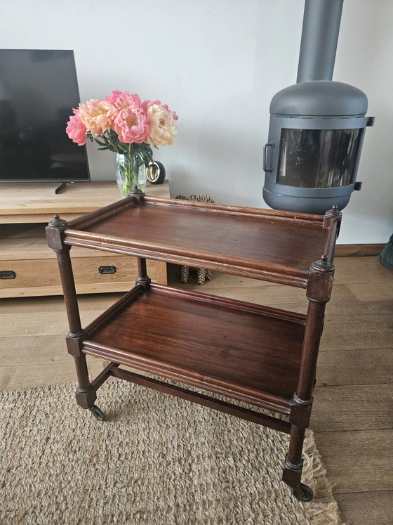 Image 1 of Unique Art Deco tea trolley from furniture factory 't Woonhuys Amsterdam, ca. 1920
