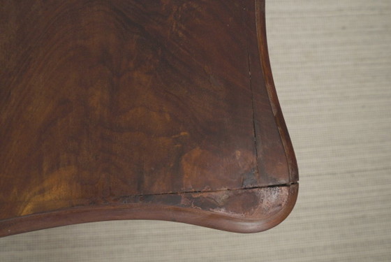 Antique French Pembroke Drop Leaf Table, Walnut Veneer Extendable End Table With Drawers, French Provincial (photo 18 of 41)