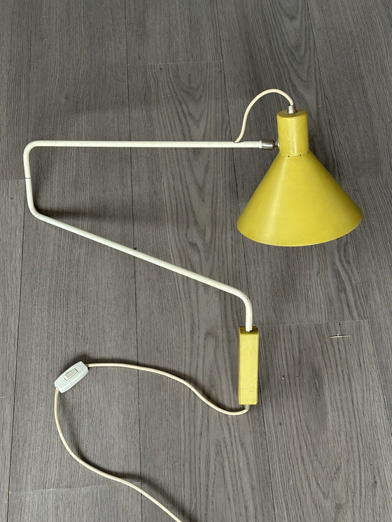Image 1 of PAPERCLIP / ELBOW WALL LAMP BY J. HOOGERVORST FOR ANVIA ALMELO, 1950S