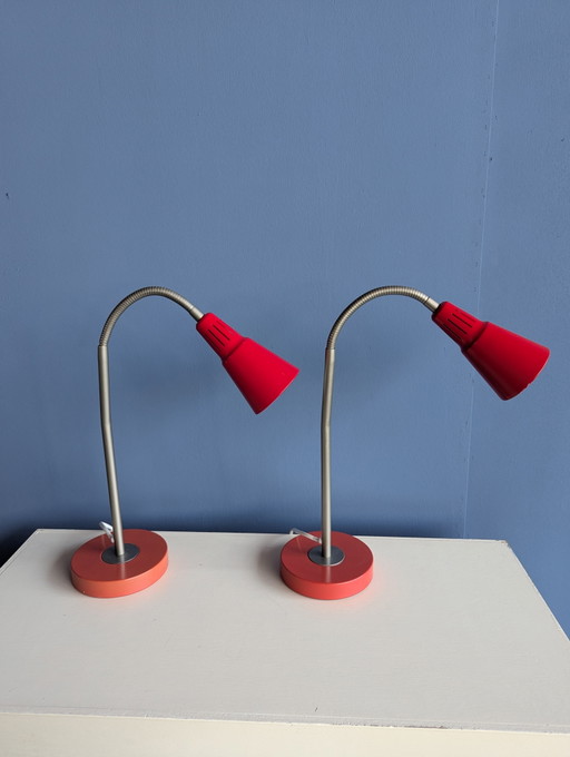 2x vintage Ikea KVART desk lamp/night lamp