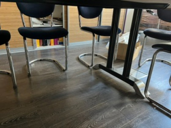 Image 1 of Large Conference/Dining Table with Gispen Base