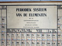 XXL vintage linnen schoolkaart ‘periodiek systeem van de elementen’