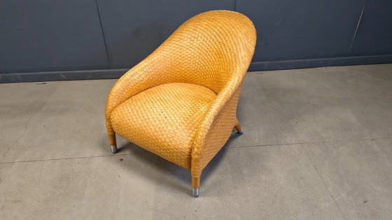 Image 1 of Sillón Antonio Citterio de cuero trenzado, años 80