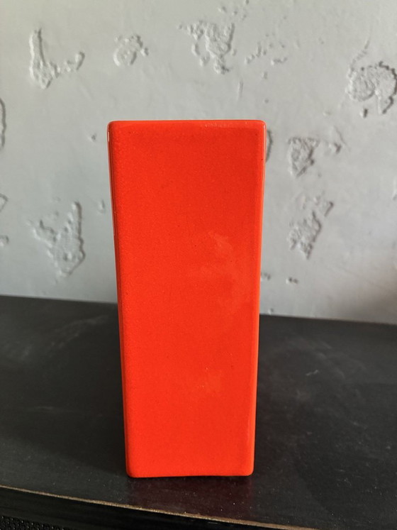 Vaso in ceramica arancione Sele Arte Nove, Italia, anni '70, Vasi, 1970 (foto 4 di 6)