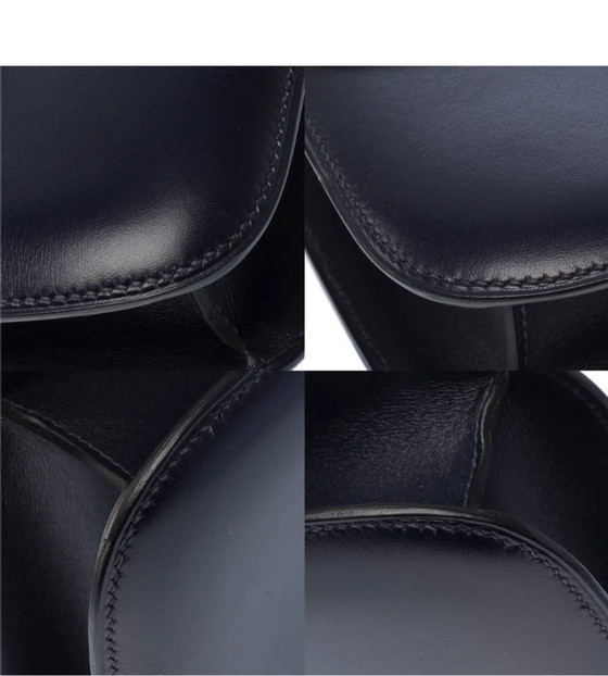 Image 1 of Sac HERMES Constance en Cuir Bleu Marine - 103443