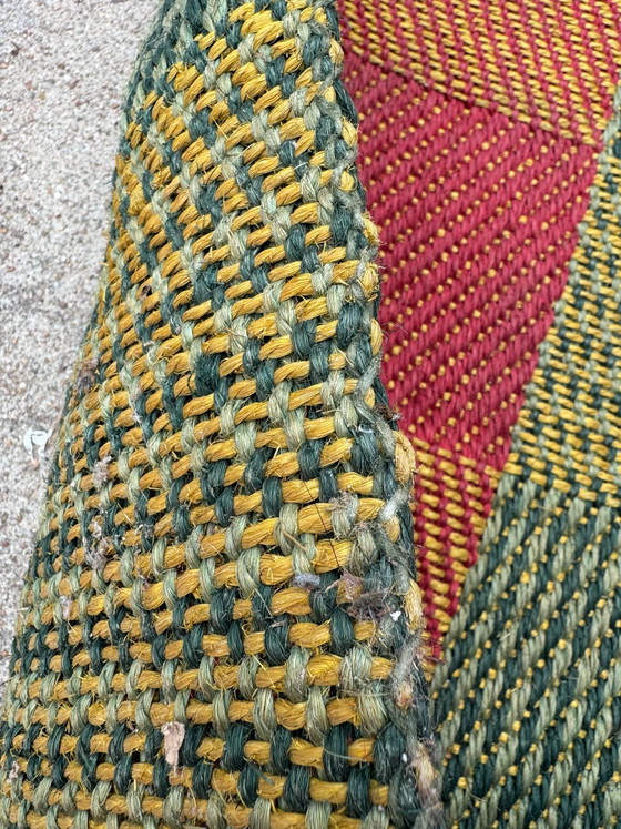Grande Tappeto Kilim Scandinavo in Juta anni '60, Tappeti, Tessile, Multicolore (foto 9 di 15)