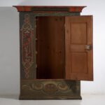 Armadio Dipinto d'Arte Popolare, Europa Centrale, datato 1814, Armadi contenitori, Altro, Legno, Rosso (foto 23 di 49)
