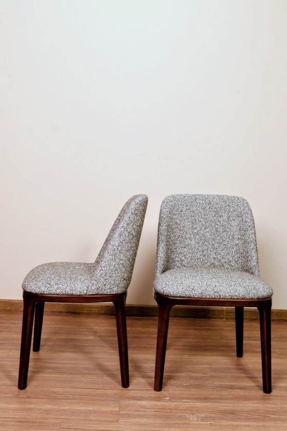 Image 1 of Moderne Esszimmerstühle, 6er-Set gepolsterte Stühle