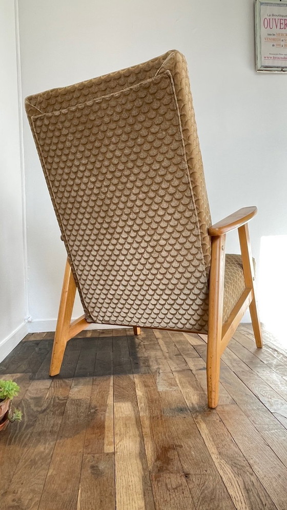 Image 1 of Paire FAUTEUILS MANUCERE Pieds Compas VINTAGE