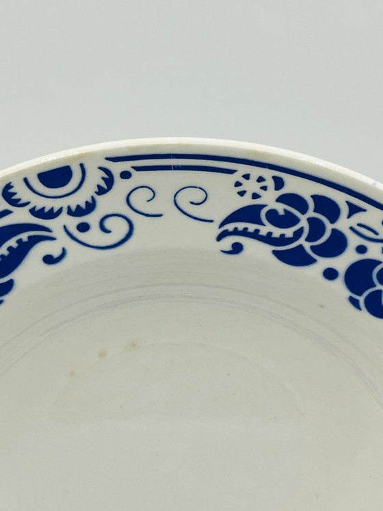 Set van 6 Boch soepborden in kasjmierblauw. – Boch La Louvière, Servies, Ceramic (photo 5 of 10)
