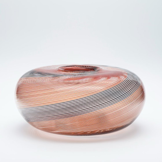 Image 1 of Rosenthal Glasstudio Jarrón Filigrana “Fadenglas” – Mario Colelli & Hertha Bengtson · Edición limitada, Alemania