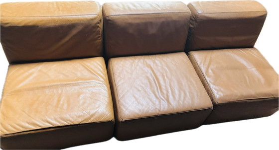 Image 1 of 5x sedile vintage (1970) in pelle, modulare _ DURLET