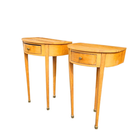 Sedie Biedermeier in Legno di Ciliegio Abbinate, Set Tavolino, Consolle a Treppiede – Set da pranzo (photo 24 of 24)