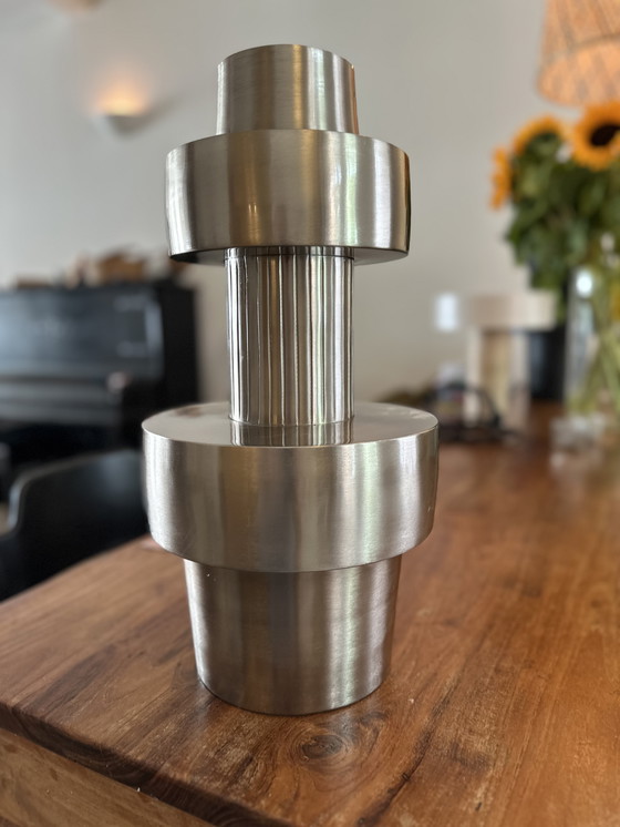 Image 1 of Dôme Deco Vaas 'Toba' - M - Silber