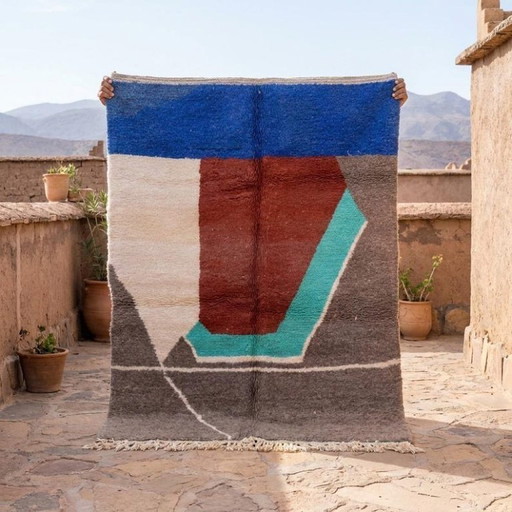 Alfombra marroquí de lana de 200 cm x 300 cm.