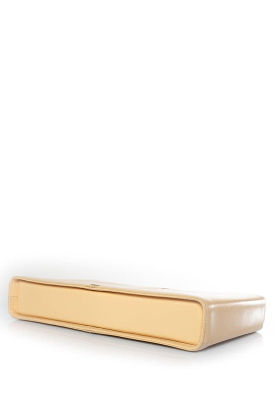 Image 1 of DKNY, bolso de hombro de piel en amarillo suave