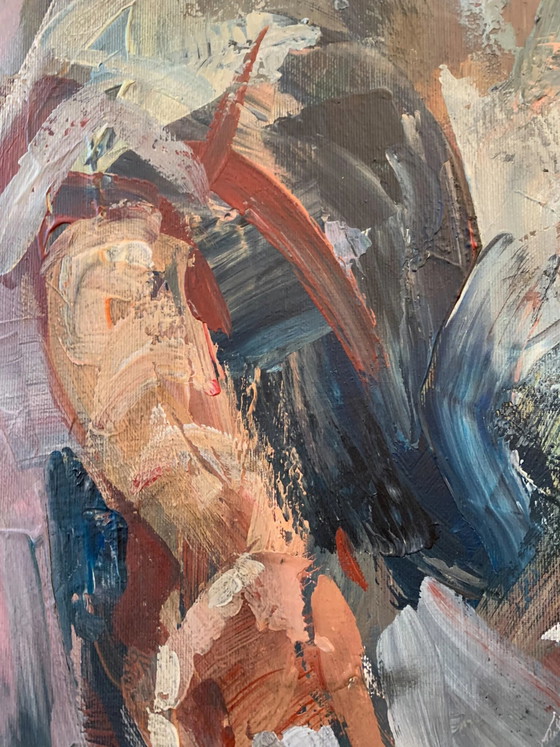 Dipinto a olio su tela 'Human Material' di Massimo Paterna, anni '90, Dipinti e disegni, Figuratief (foto 4 di 8)
