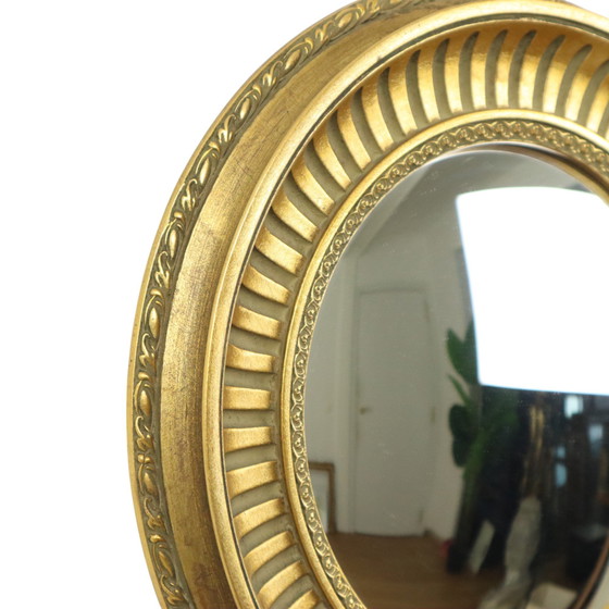 Image 1 of Specchio rotondo in legno da maggiordomo Occhio di strega