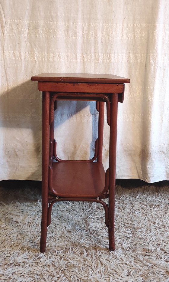 Image 1 of Bentwood solid wood side table - early 20th century