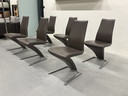 6 Rolf Benz 7800 Dining chairs leather