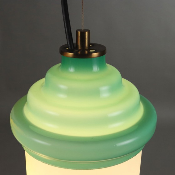 1960s Lamp with Colored Glass – Pendant lamps, Aluminium (photo 4 of 13)