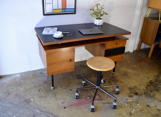 Image 1 of Mid Century Schrijftafel Vintage Tafel 1960