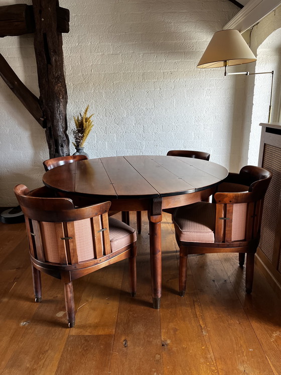 Image 1 of Schuitema Shaker dining table with chairs.