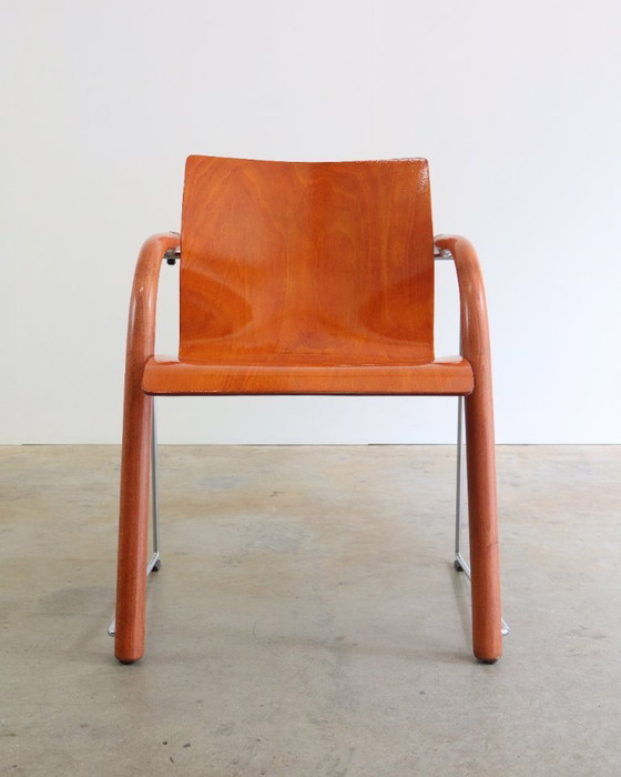 6x Chaises Thonet S320 Design Schneider & Böhme – Chaises de salle à manger, Metal, Wood, Modern (photo 4 of 16)