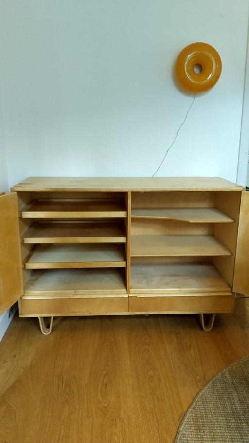 Armoire buffet PASTOE par Cees Braakman - série en bouleau des années 1950 - 130 x 91 x 47 cm