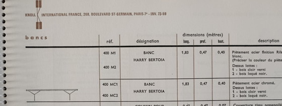 Image 1 of Banco Harry Bertoia modelo 400 mc1 knoll International, década de 1960-70