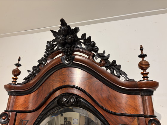 Image 1 of Willem III Mahagoni-Bonheur mit abgeschrägtem Spiegel