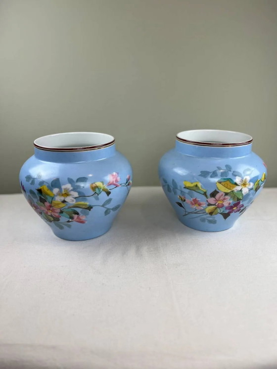 Pair of antique plant pots – Porcelain (photo 16 of 16)