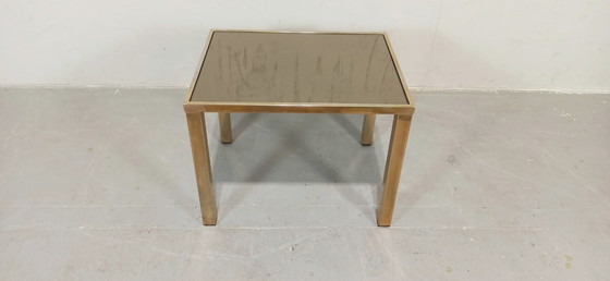 Image 1 of Belgo Chrom Dewulf smoked glass side table 