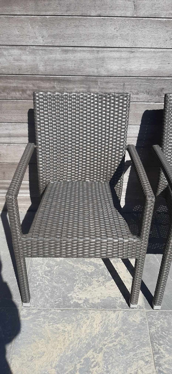 Image 1 of 4 sillas de patio apilables con cojines