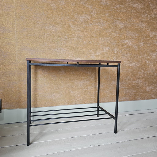 Vintage Beistelltisch - Holz und Metall, Mid Century