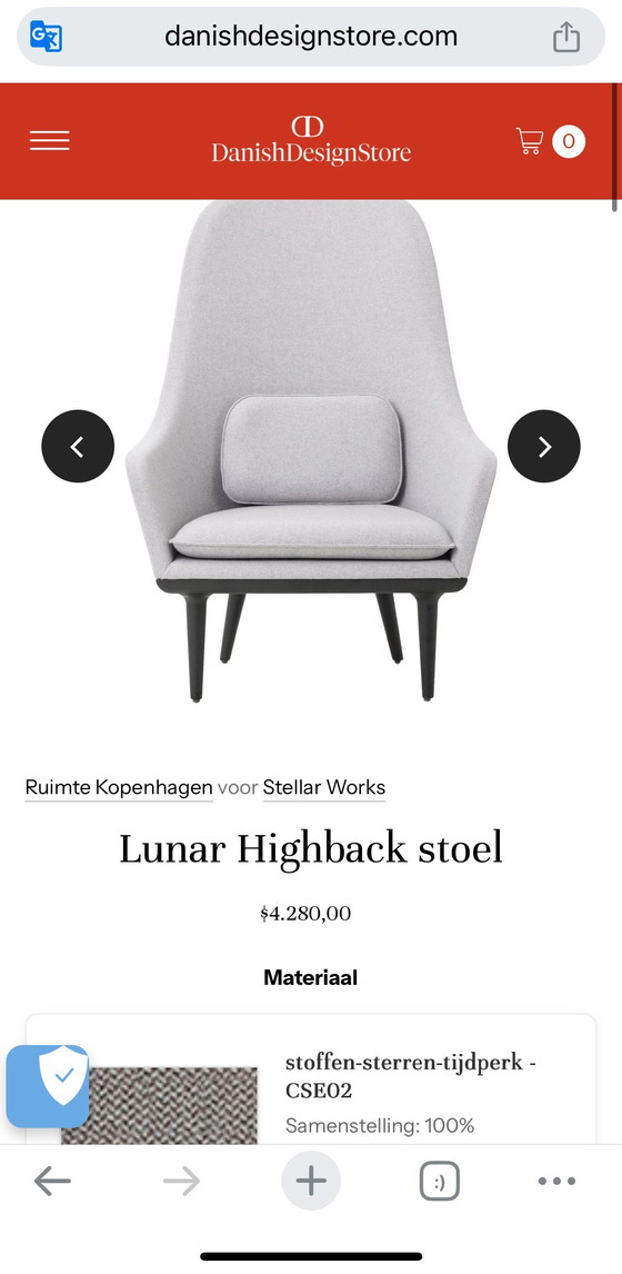 Image 1 of 2 piezas Space Copenhagen Stellar Works Lunar silla de respaldo alto