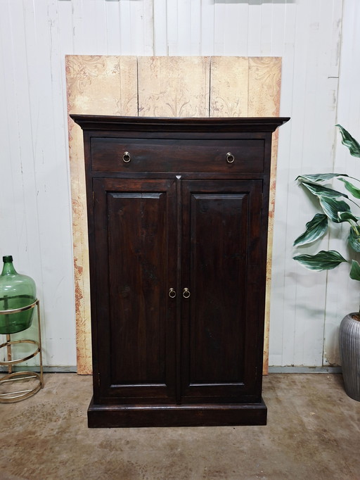 Colonial teak chest of drawers, girls' cupboard, dresser, dimensions: 90x44cm and 140cm high.
