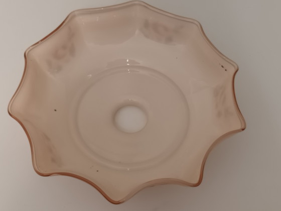 Paralume vintage rosa con fiori – Lampade a sospensione, Glass (photo 5 of 7)