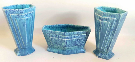 Image 1 of Juego de chimenea Art Déco de 3 piezas