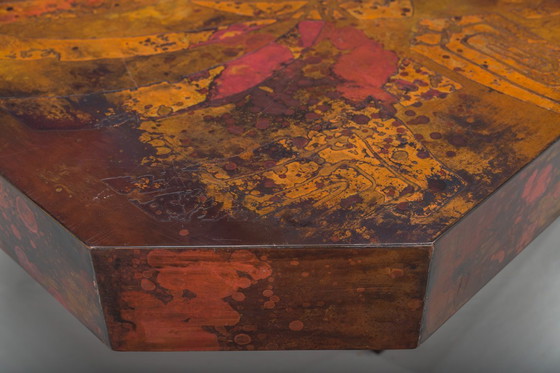 Image 1 of Tavolino vintage in rame di Bernhard Rohne, anni '70