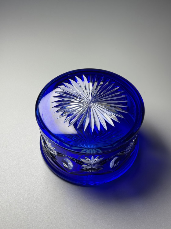 Image 1 of Bonbonnière Val Saint Lambert, modèle 3247/17 par Hubert Fouarge, Belgique, début des années 1900