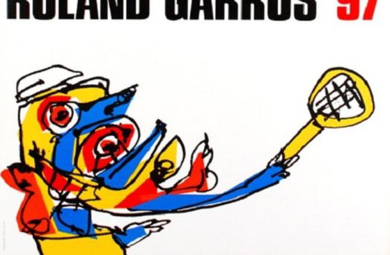 Image 1 of Antonio Saura – Tennisposter Roland Garros 1997 | Offsetlithografie