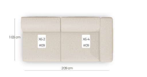 Corner And Intermediate Element 4x6 sofa